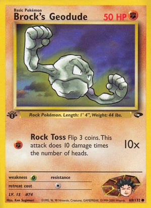 Pokemon TCG - Gym Challenge - Brock's Geodude - 068/132 - 1st Edition