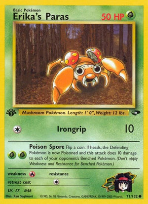 Pokemon TCG - Gym Challenge - Erika's Paras - 071/132 - 1st Edition