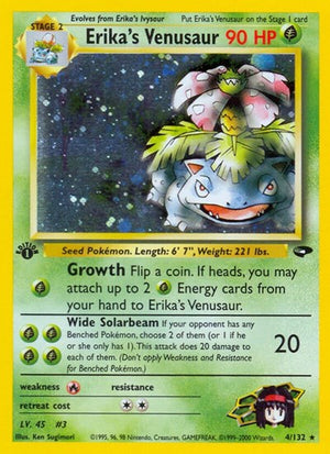 Pokemon TCG - Gym Challenge - Erika's Venusaur - 004/132 - Unlimited Holofoil