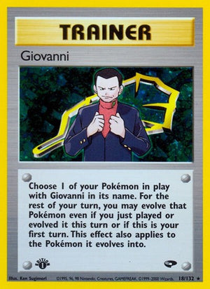 Pokemon TCG - Gym Challenge - Giovanni - 018/132 - 1st Edition Holofoil