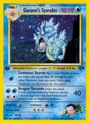 Pokemon TCG - Gym Challenge - Giovanni's Gyarados - 005/132 - Unlimited Holofoil