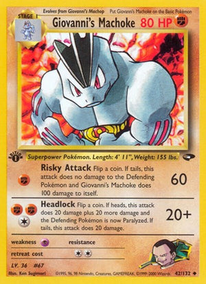 Pokemon TCG - Gym Challenge - Giovanni's Machoke - 042/132 - Unlimited