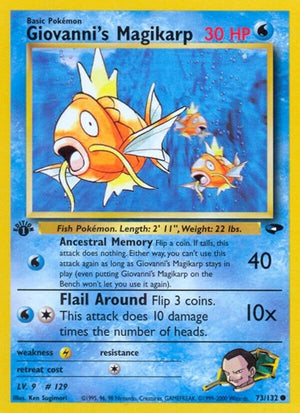 Pokemon TCG - Gym Challenge - Giovanni's Magikarp - 073/132 - 1st Edition