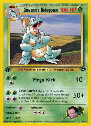 Pokemon TCG - Gym Challenge - Giovanni's Nidoqueen - 023/132 - Unlimited