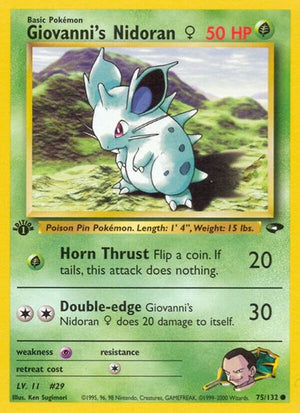 Pokemon TCG - Gym Challenge - Giovanni's Nidoran F - 075/132 - Unlimited