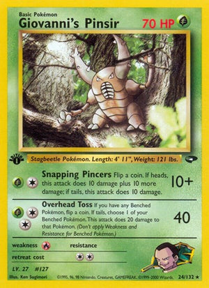 Pokemon TCG - Gym Challenge - Giovanni's Pinsir - 024/132 - 1st Edition