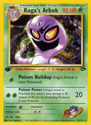Pokemon TCG - Gym Challenge - Koga's Arbok - 025/132 - 1st Edition