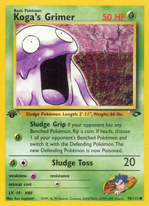 Pokemon TCG - Gym Challenge - Koga's Grimer - 078/132 - 1st Edition