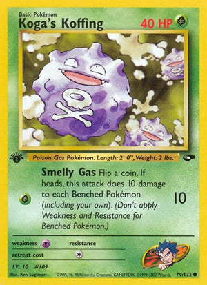 Pokemon TCG - Gym Challenge - Koga's Koffing - 079/132 - 1st Edition