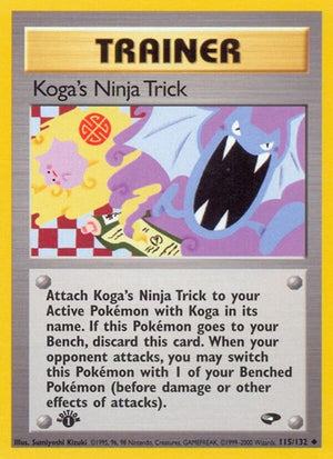 Pokemon TCG - Gym Challenge - Koga's Ninja Trick - 115/132 - 1st Edition