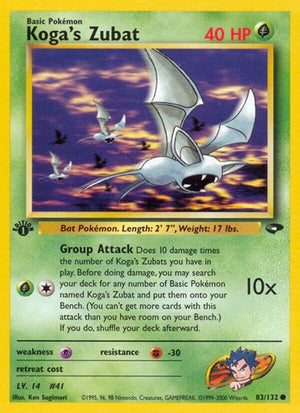 Pokemon TCG - Gym Challenge - Koga's Zubat - 083/132 - Unlimited