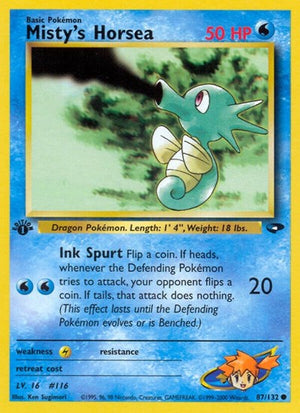 Pokemon TCG - Gym Challenge - Misty's Horsea - 087/132 - 1st Edition