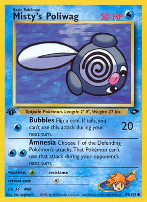Pokemon TCG - Gym Challenge - Misty's Poliwag - 089/132 - 1st Edition