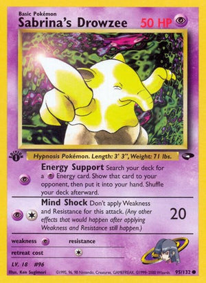 Pokemon TCG - Gym Challenge - Sabrina's Drowzee - 095/132 - 1st Edition