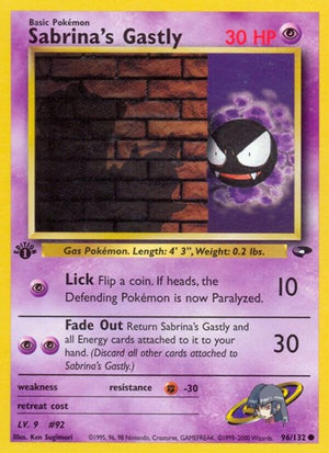 Pokemon TCG - Gym Challenge - Sabrina's Gastly - 096/132 - Unlimited