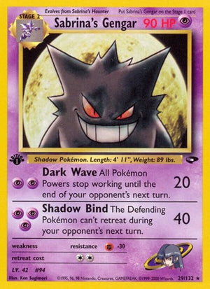 Pokemon TCG - Gym Challenge - Sabrina's Gengar - 029/132 - 1st Edition