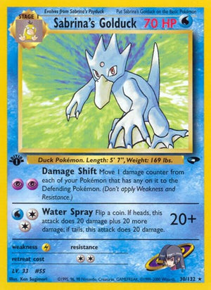 Pokemon TCG - Gym Challenge - Sabrina's Golduck - 030/132 - 1st Edition