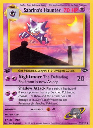 Pokemon TCG - Gym Challenge - Sabrina's Haunter - 055/132 - 1st Edition