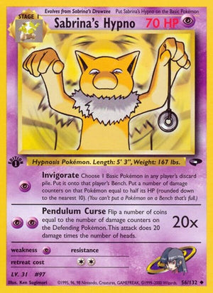 Pokemon TCG - Gym Challenge - Sabrina's Hypno - 056/132 - Unlimited