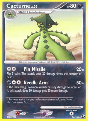 Pokemon TCG - Great Encounters - Cacturne - 34/106