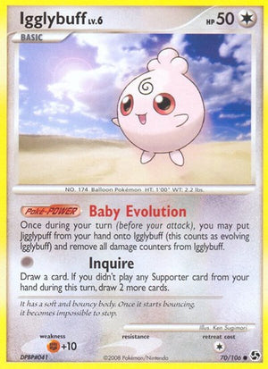 Pokemon TCG - Great Encounters - Igglybuff - 70/106 - Reverse Holofoil