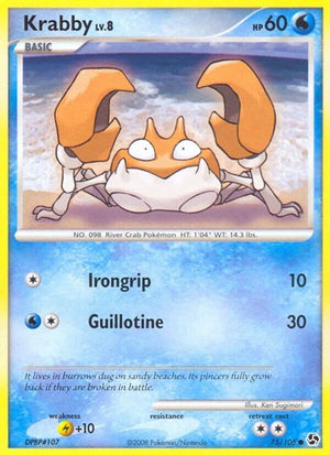 Pokemon TCG - Great Encounters - Krabby - 75/106 - Reverse Holofoil