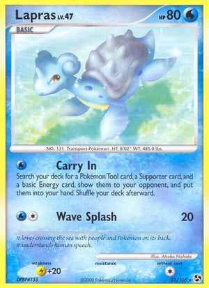 Pokemon TCG - Great Encounters - Lapras - 21/106 - Reverse Holofoil