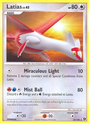Pokemon TCG - Great Encounters - Latias - 22/106 - Reverse Holofoil