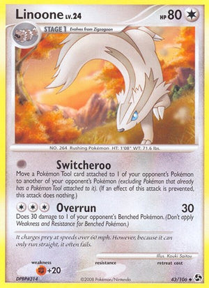 Pokemon TCG - Great Encounters - Linoone - 43/106