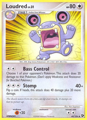 Pokemon TCG - Great Encounters - Loudred - 44/106