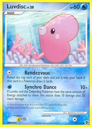 Pokemon TCG - Great Encounters - Luvdisc - 77/106 - Reverse Holofoil