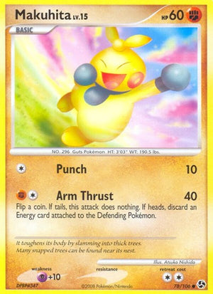 Pokemon TCG - Great Encounters - Makuhita - 78/106 - Reverse Holofoil