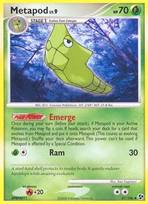 Pokemon TCG - Great Encounters - Metapod - 47/106