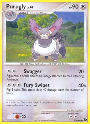 Pokemon TCG - Great Encounters - Purugly - 50/106 - Reverse Holofoil