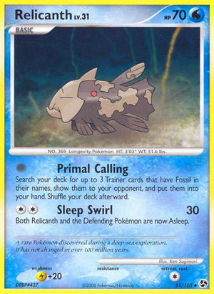 Pokemon TCG - Great Encounters - Relicanth - 51/106 - Reverse Holofoil