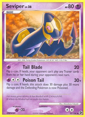 Pokemon TCG - Great Encounters - Seviper - 52/106 - Reverse Holofoil