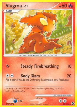 Pokemon TCG - Great Encounters - Slugma - 83/106 - Reverse Holofoil