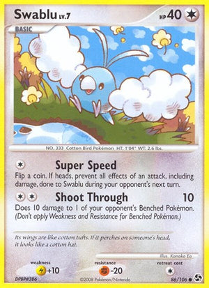 Pokemon TCG - Great Encounters - Swablu - 86/106