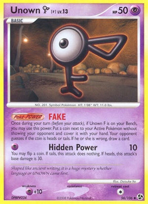 Pokemon TCG - Great Encounters - Unown - 56/106 - Reverse Holofoil