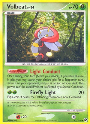 Pokemon TCG - Great Encounters - Volbeat - 92/106