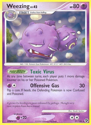 Pokemon TCG - Great Encounters - Weezing - 31/106 - Reverse Holofoil