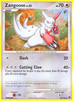 Pokemon TCG - Great Encounters - Zangoose - 59/106