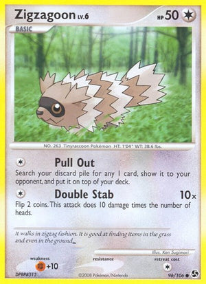 Pokemon TCG - Great Encounters - Zigzagoon - 96/106