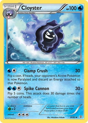Pokemon TCG - Generations - Cloyster - 20/83 - Reverse Holofoil
