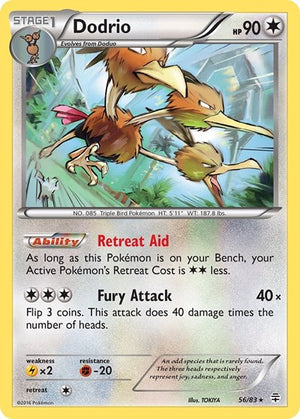 Pokemon TCG - Generations - Dodrio - 56/83 - Reverse Holofoil