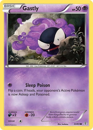 Pokemon TCG - Generations - Gastly - 33/83 - Reverse Holofoil