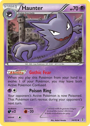 Pokemon TCG - Generations - Haunter - 34/83 - Reverse Holofoil