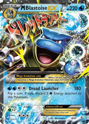 Pokemon TCG - Generations - M Blastoise EX - 18/83 - Holofoil