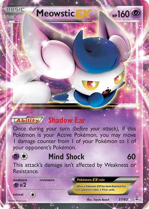 Pokemon TCG - Generations - Meowstic EX - 37/83 - Holofoil