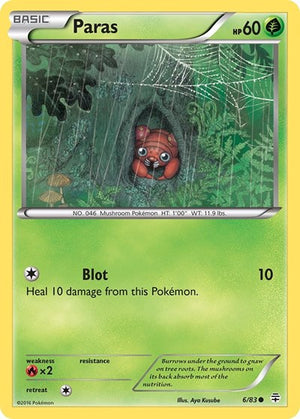 Pokemon TCG - Generations - Paras - 6/83 - Reverse Holofoil